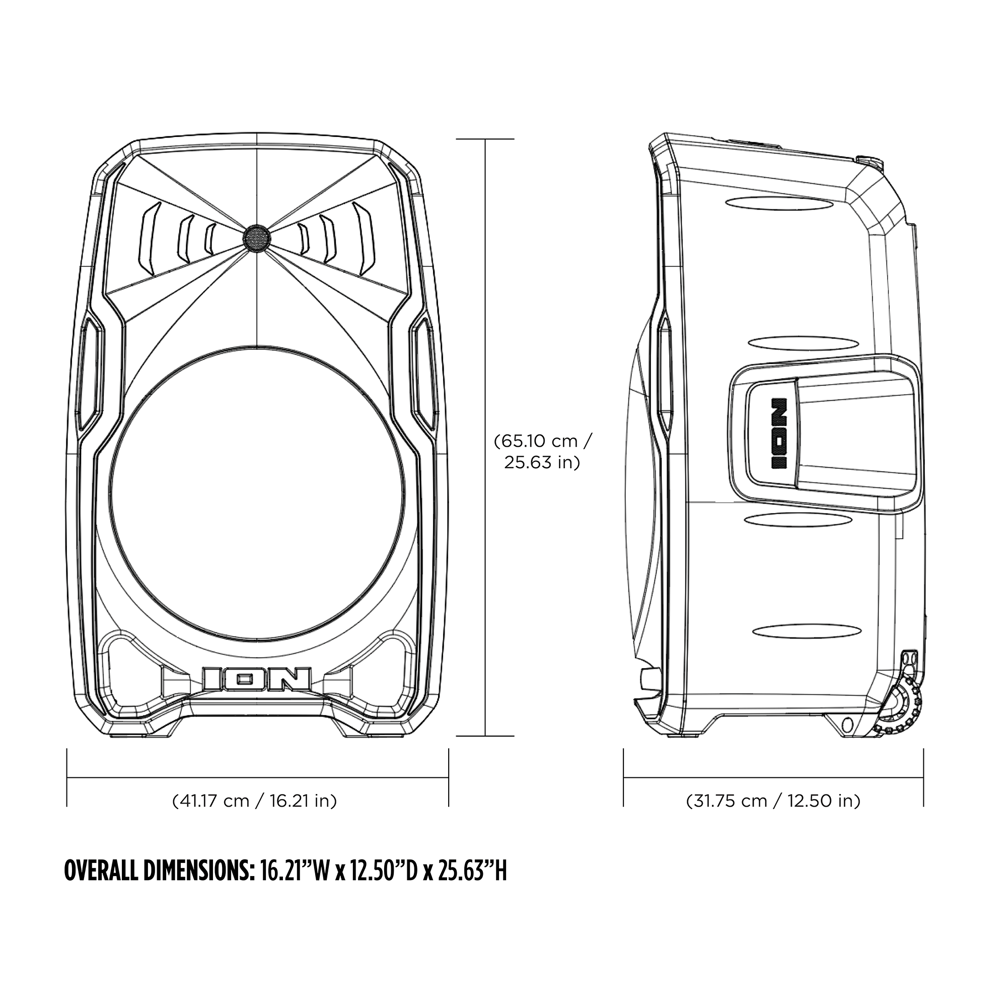 Haut-parleur ION  Bluetooth avec micro sans fil et lumières dynamiques Total PATM Apex