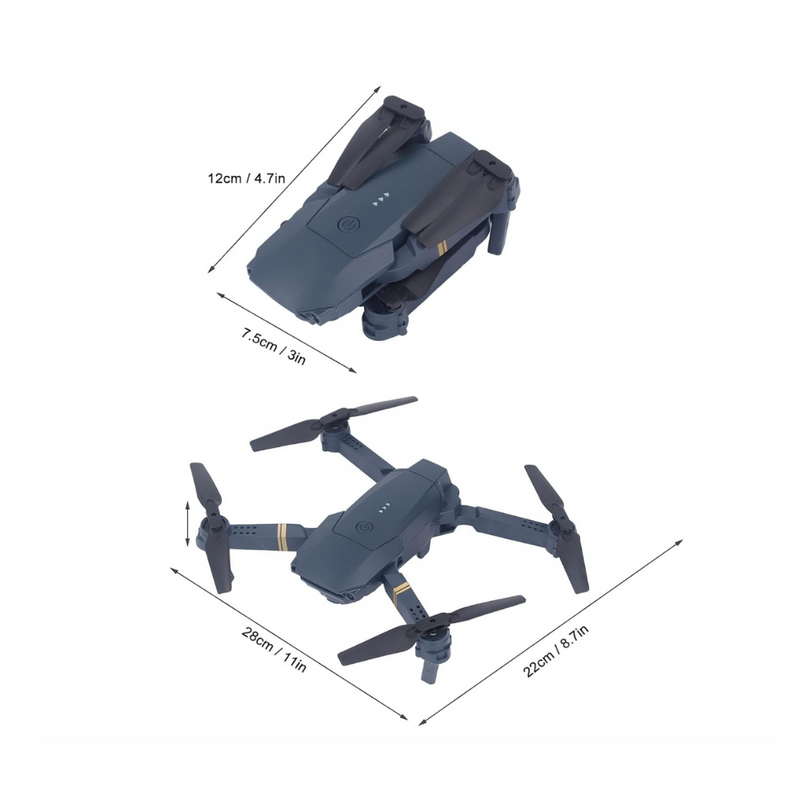Drone pliable Quadcopter avec caméra FHD quadrirotor, contrôle par application