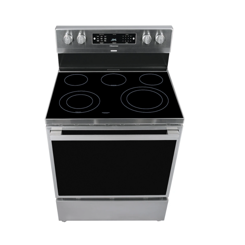 Hisense 5.8 cu. ft. True Convection Electric Range with Air Fryer, Stainless Steel (HBE2501CBS) 