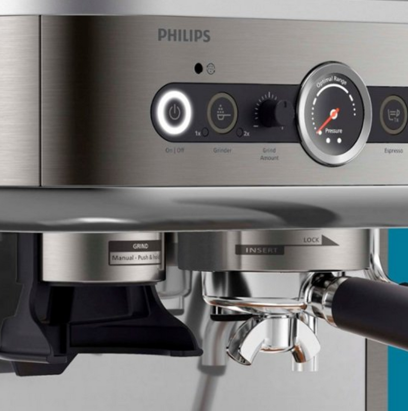 Machine à expresso Philips  semi-automatique Barista Brew en acier inoxydable