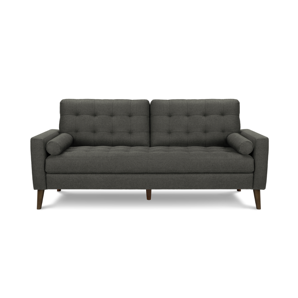 75" Sofa with 2 Cushions by Monarch - Dark Gray Fabric (8J13L17)