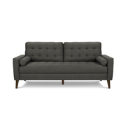 75" Sofa with 2 Cushions by Monarch - Dark Gray Fabric (8J13L17)