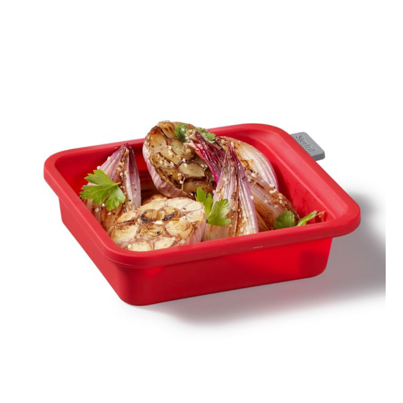 Plat de cuisson en silicone Starfrit avec structure métallique intégrée - petit - rouge