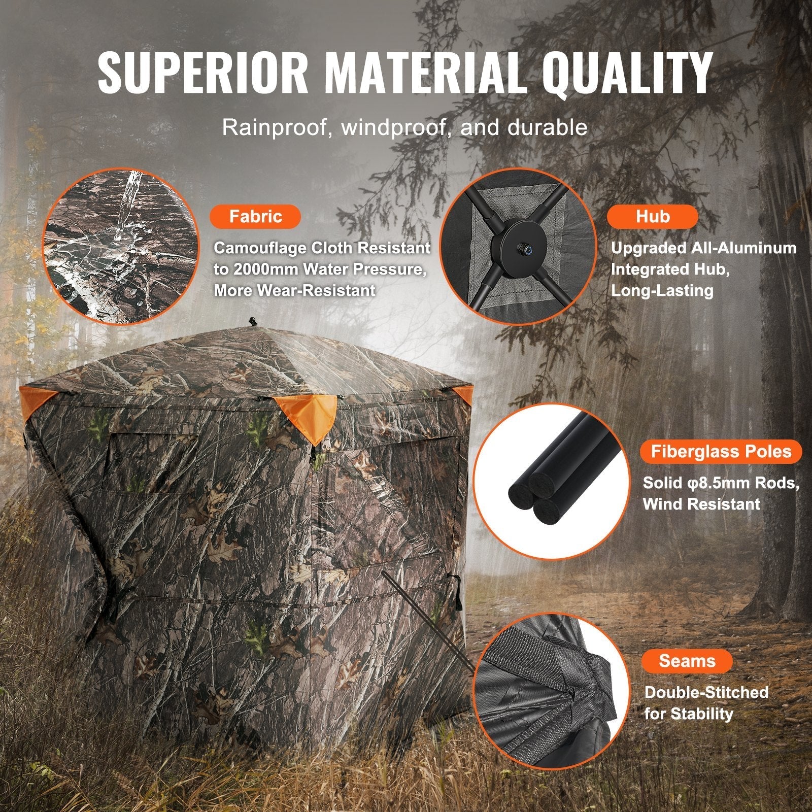 Vevor Hunting Blind with 270° Panoramic View for 1-2 People