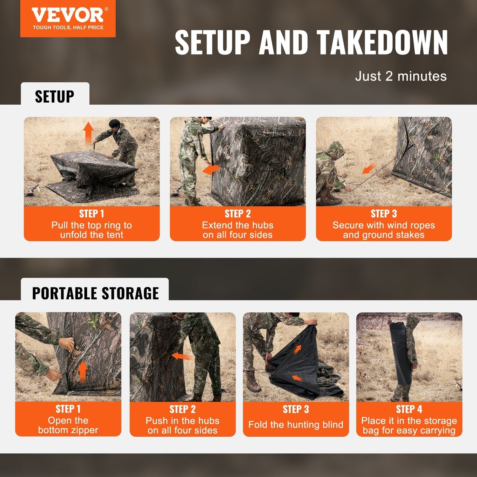 Vevor Hunting Blind with 270° Panoramic View for 1-2 People