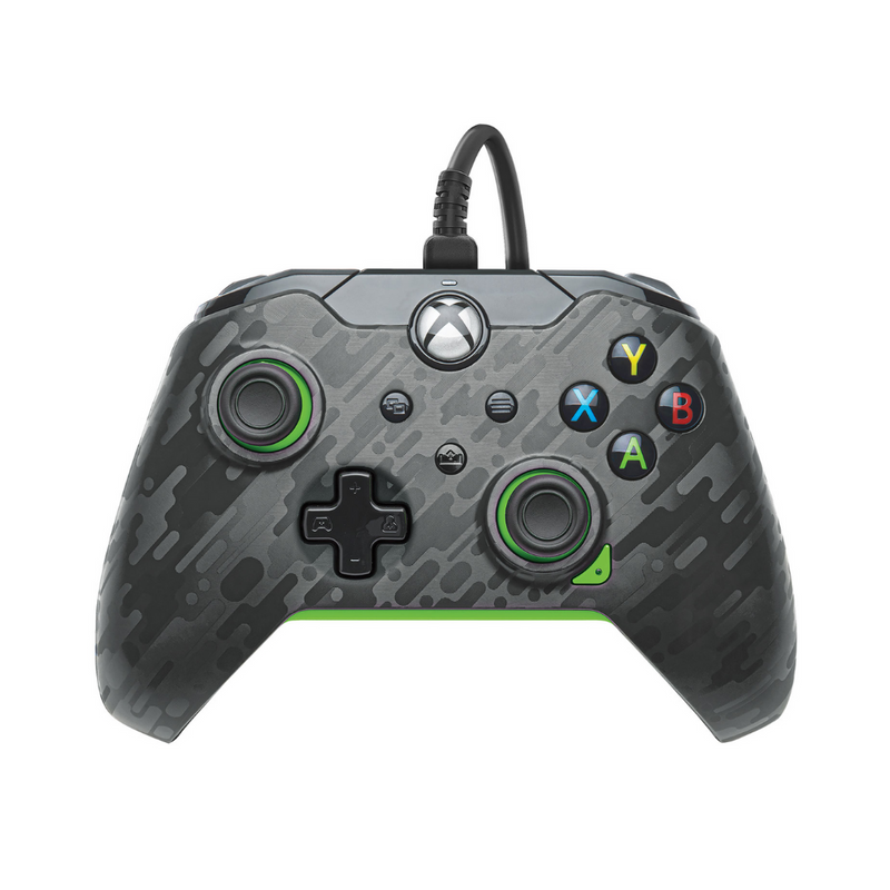 Manette avec fil de PDP pour Xbox Series X|S/Xbox One/PC - Carbone néon (049-012-CMGG0)