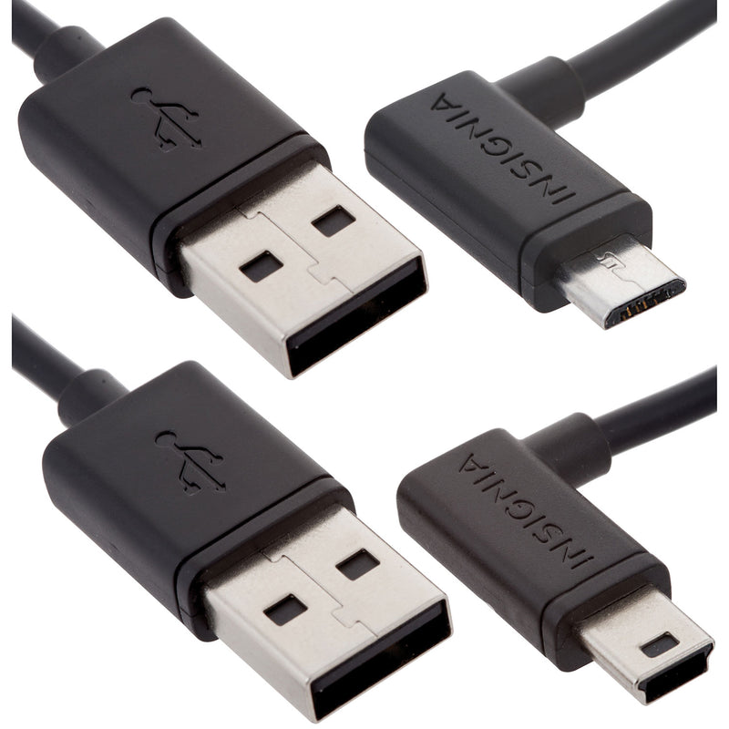 Cable Mini USB y Micro USB Insignia de 1,2 m (4 pies) (NS-GMMC01-C) - Negro