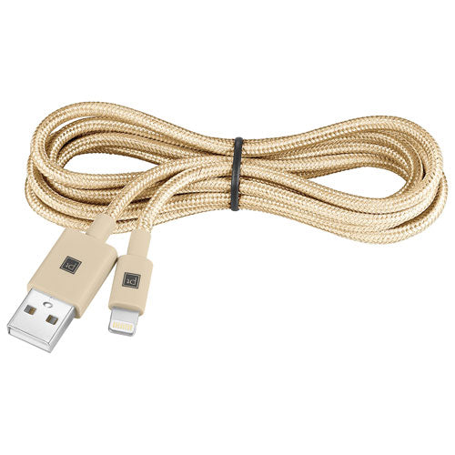 Platinum 1.5m (5ft) Woven Lightning Cable MFi Certified by Apple - Gold
