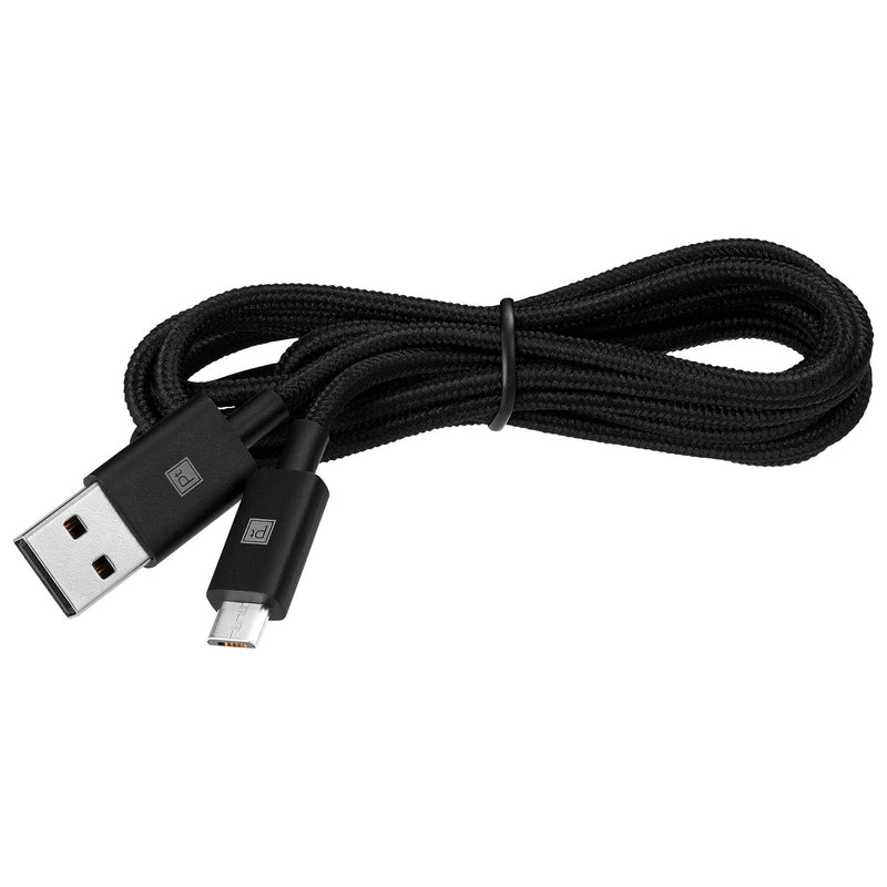 Cable USB-A a Micro USB tejido de platino de 1,5 m (5 pies) (PT-MMCBT2-C)