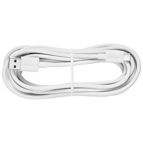 Insignia 3m (10ft) USB-A 2.0 to USB-C Cable - White