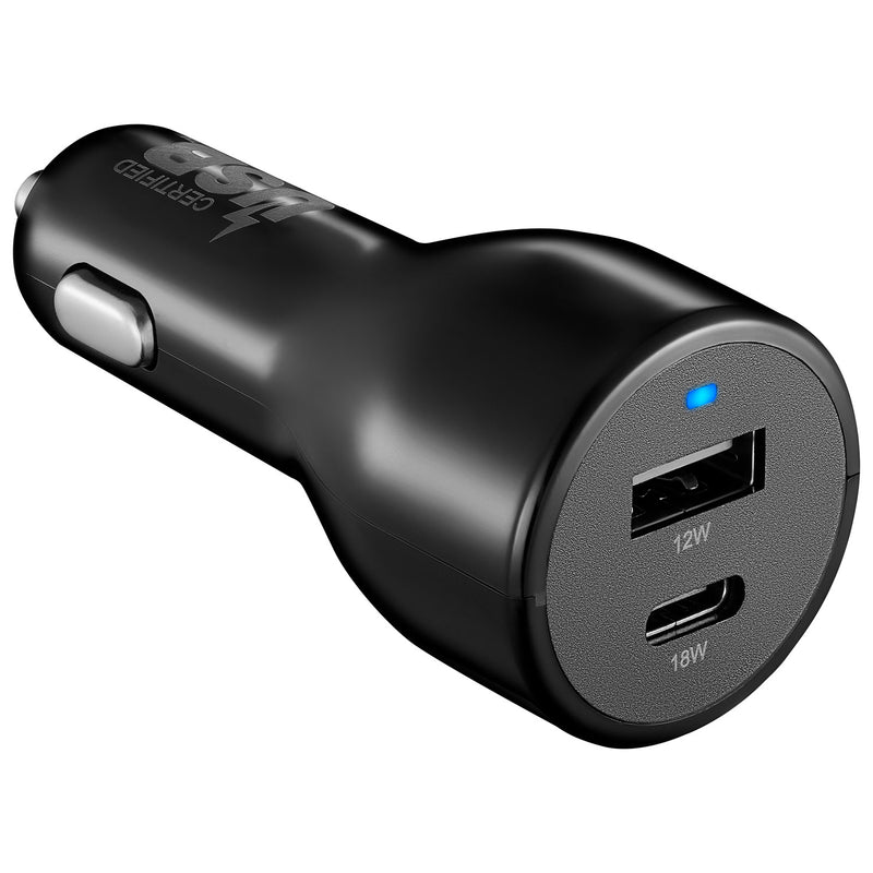 Insignia 30W 2-Port USB-C/USB-A Car Charger