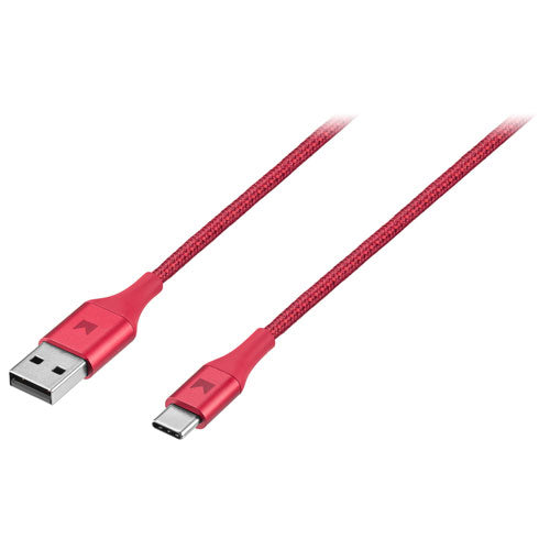 Câble USB-C tissé de 1,2 m (3,9 pi) de Modal - Rouge