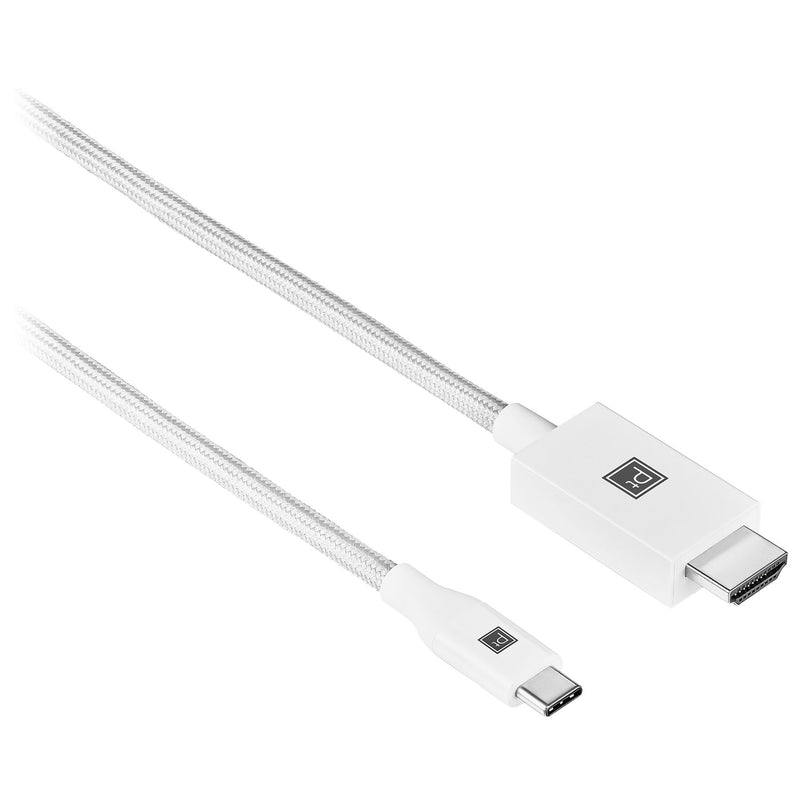 Câble USB-C à HDMI 4K de 2 m (6,5 pi) de Platinum - Blanc