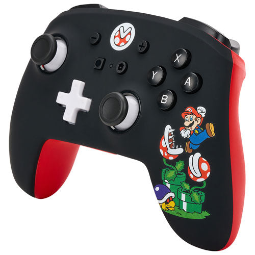 Manette de jeu sans fil Mario Mayhem de PowerA pour Switch - Noir/Rouge