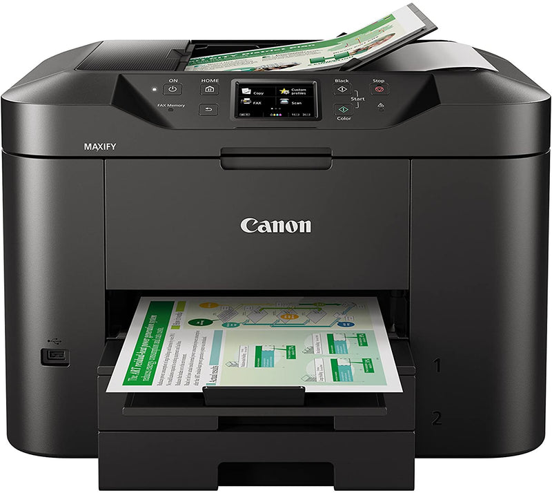 Imprimante couleur Canon sans fil photocopieur et télécopieur, noire (MB2720)