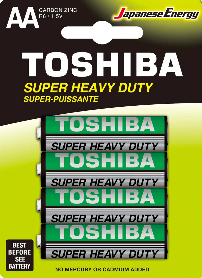 Toshiba AA alkaline batteries 4 pack