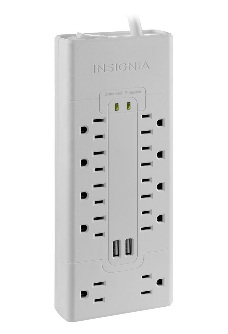 Parasurtenseur à 10 prises avec 2 ports USB d'Insignia
