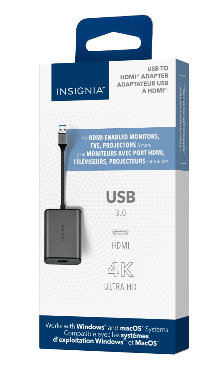 Adaptateur USB 3.0 à HDMI d'Insignia - Noir