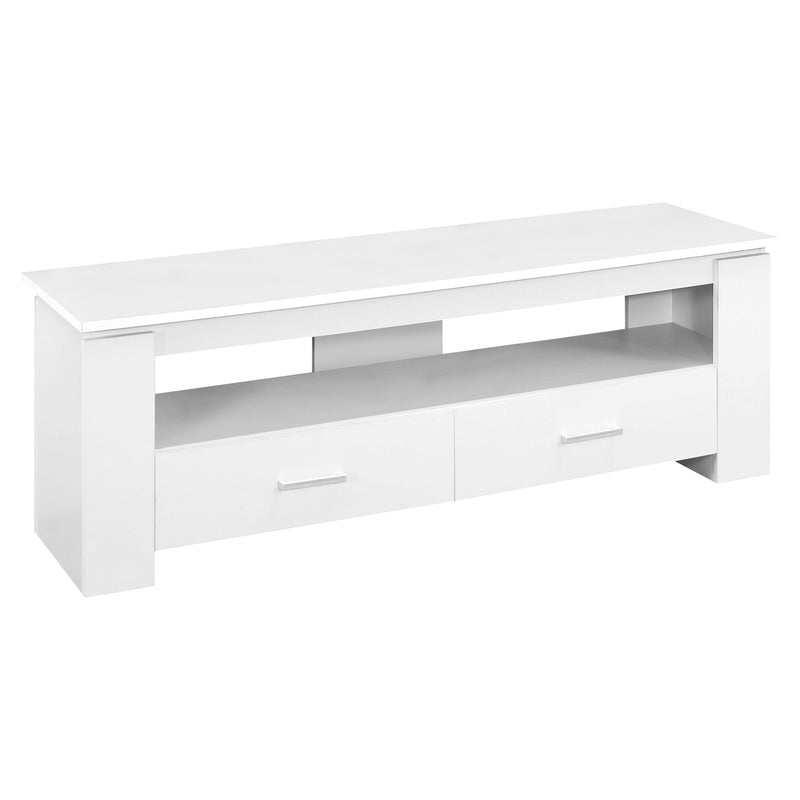 White TV stand with 2 drawers (I 2601)