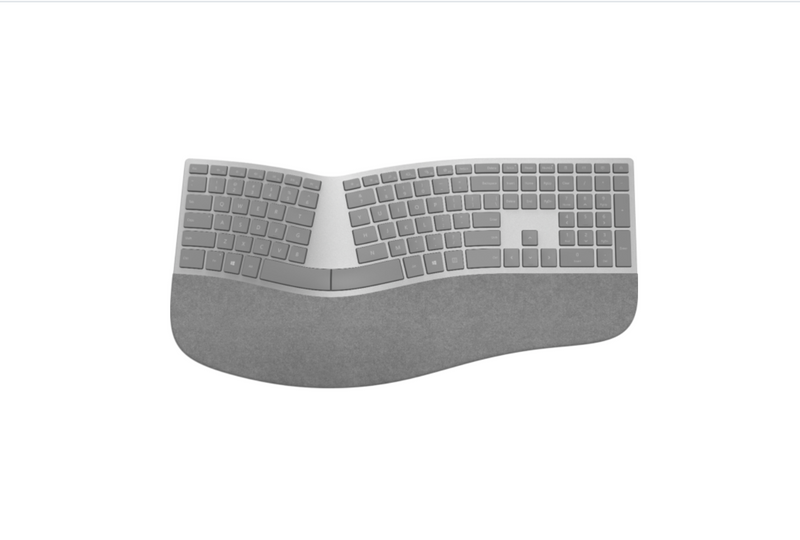Clavier Microsoft Surface Ergonomic - Bluetooth de couleur gris