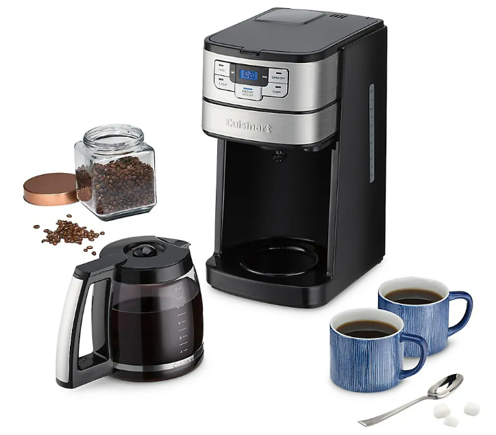 Cuisinart Fully Automatic 12-Cup Coffeemaker with Integrated Grinder (DGB-400IHR) 
