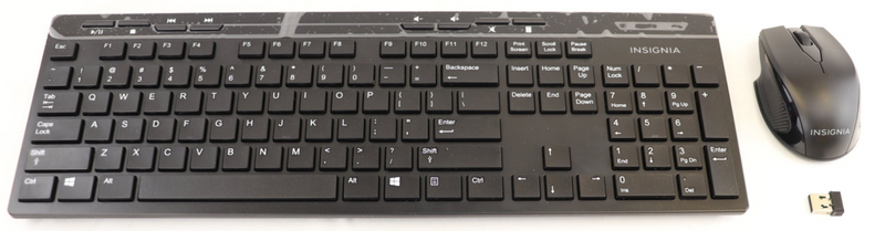 Combinación de teclado y mouse inalámbricos Insignia NS-PNC7011C, inglés