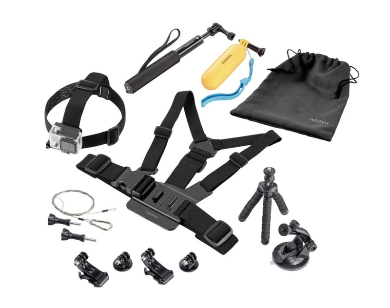 Kit de accesorios Insignia Essential de 10 piezas para cámara de acción GoPro (NS-DGPK10-C)