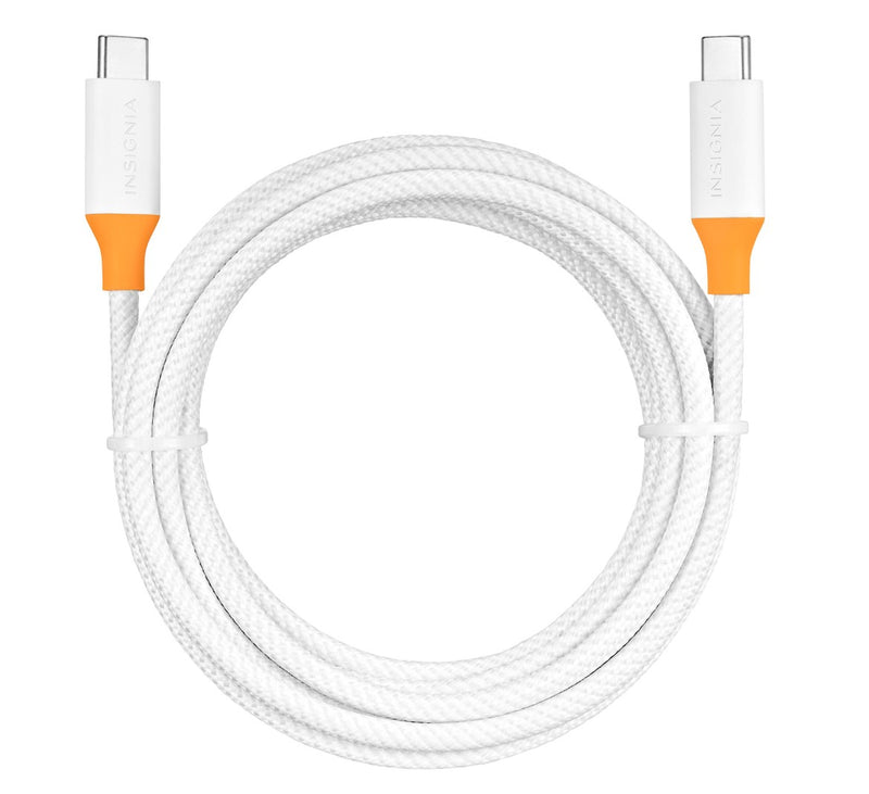 Câble chargement USB-C à USB-C 2,5 m (8 pi) d'Insignia 240W (NS-PC3CC8W23-C) - Blanc