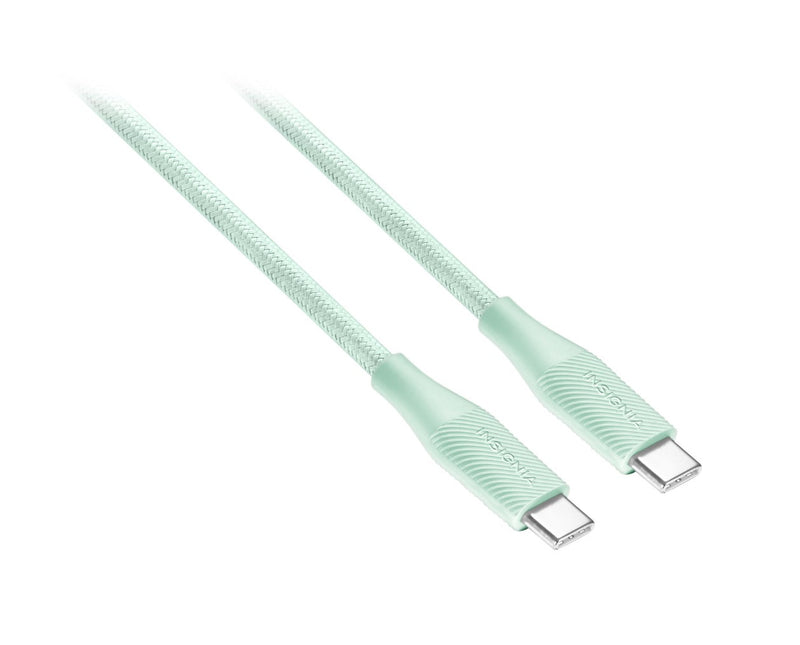 Insignia 3m (9.8ft) Woven USB-C to USB-C Cable (NS-MCCC10GR22-C) - Green