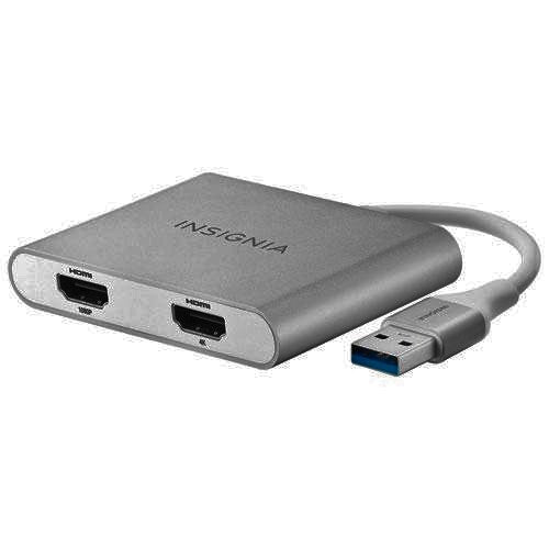 Insignia USB 3.0 to 2 HDMI Output Adapter (NS-PU32H4A-C)
