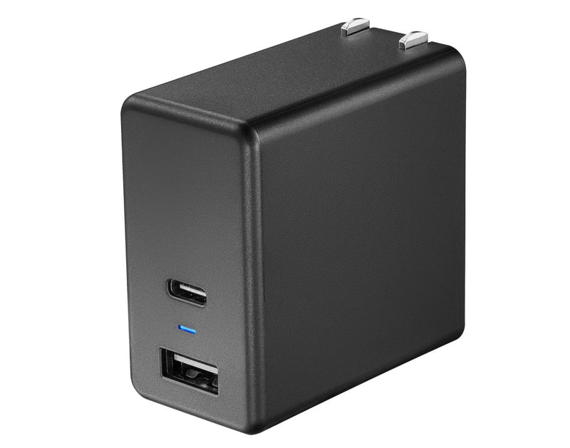 Cargador de pared Insignia de 30 W y 2 puertos USB-A/USB-C (NS-MWC30W2W-C) - Blanco