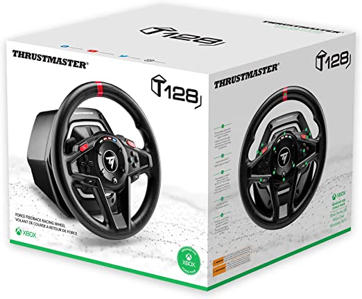 Volant de course Thrustmaster T128 à retour de force avec pédales magnétiques (XBOX Series X/S, One, PC)